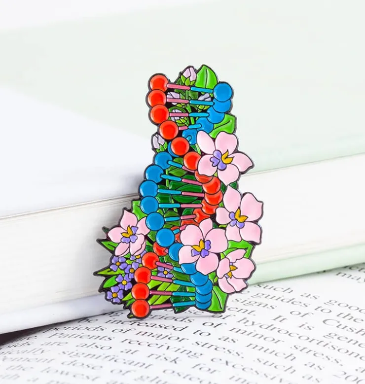 ADN avec fleurs - Pins-Codex Anatomicus Hot