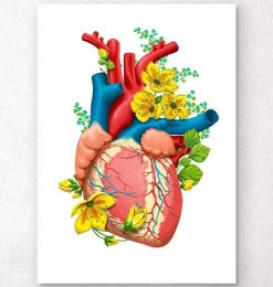 Anatomie cardiaque III - Floral - Blanc-Codex Anatomicus Outlet
