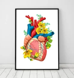 Anatomie cardiaque III - Floral - Blanc-Codex Anatomicus Outlet