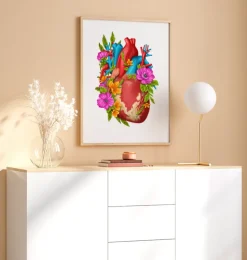 Anatomie cardiaque IV - Floral - Blanc-Codex Anatomicus Hot