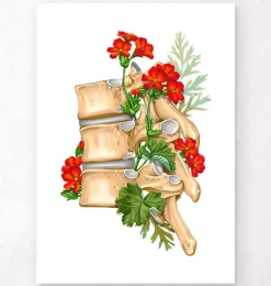 Anatomie de la colonne vertébrale II - Floral - Blanc-Codex Anatomicus Hot