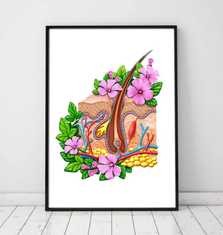 Anatomie de la peau - Floral - Blanc-Codex Anatomicus Hot