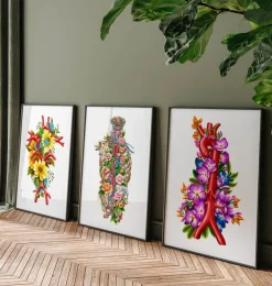 Anatomie de l'aorte - Floral - Blanc-Codex Anatomicus Discount