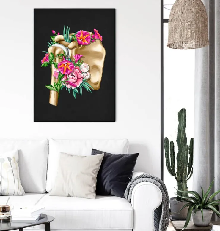 Anatomie de l'épaule - Floral - Noir-Codex Anatomicus Discount