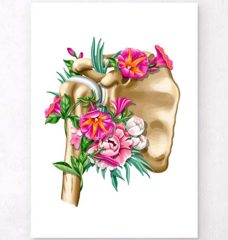 Anatomie de l'épaule - Floral - Blanc-Codex Anatomicus Discount