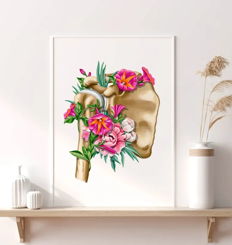 Anatomie de l'épaule - Floral - Blanc-Codex Anatomicus Discount