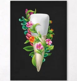 Anatomie dentaire III - Floral - Noir-Codex Anatomicus