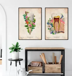 Anatomie dentaire III - Floral - Vintage-Codex Anatomicus Discount