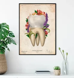 Anatomie dentaire IV - Floral - Vintage-Codex Anatomicus Hot