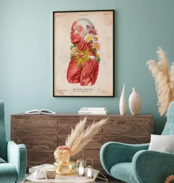 Anatomie des muscles - Floral - Vintage-Codex Anatomicus Best