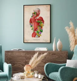 Anatomie des muscles - Floral - Vintage-Codex Anatomicus