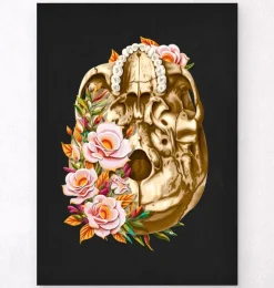 Anatomie du crâne V - Floral - Noir-Codex Anatomicus Discount