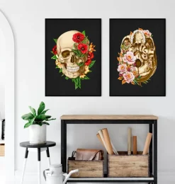 Anatomie du crâne V - Floral - Noir-Codex Anatomicus Discount