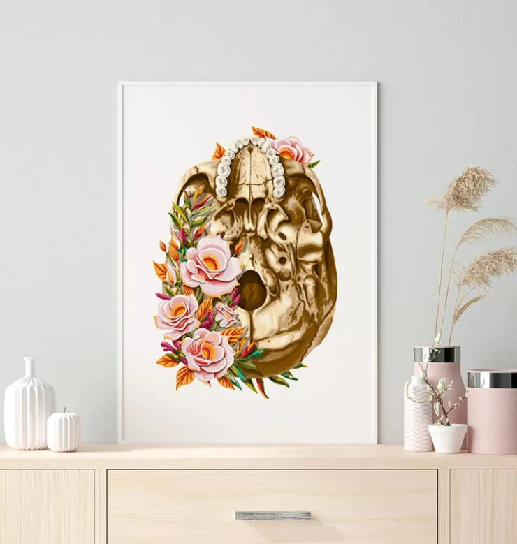 Anatomie du crâne V - Floral - Blanc-Codex Anatomicus Discount