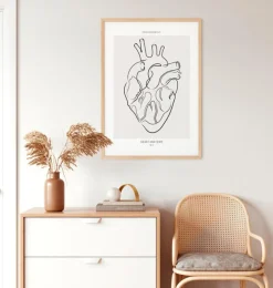 Anatomie du cœur - Line Art-Codex Anatomicus Clearance