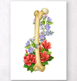 Anatomie du fémur - Floral - Blanc-Codex Anatomicus Hot