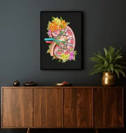 Anatomie du rein II - Floral - Noir-Codex Anatomicus Discount
