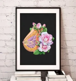 Anatomie du sein - Floral - Noir-Codex Anatomicus Sale