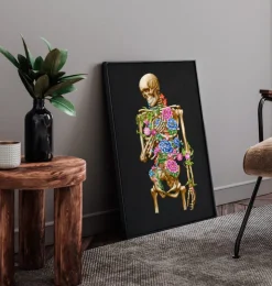 Anatomie du squelette II - Floral - Noir-Codex Anatomicus