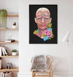 Anatomie du visage - Floral - Noir-Codex Anatomicus Best