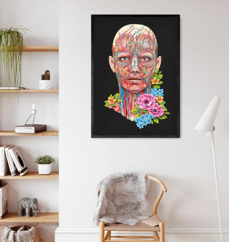 Anatomie du visage - Floral - Noir-Codex Anatomicus Best