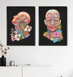 Anatomie du visage - Floral - Noir-Codex Anatomicus Best