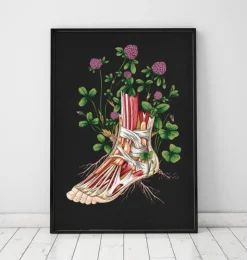 Anatomie florale du pied - Noir-Codex Anatomicus Clearance