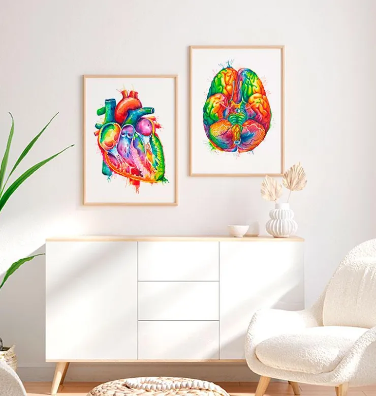 Art coeur anatomique - Aquarelle-Codex Anatomicus Discount