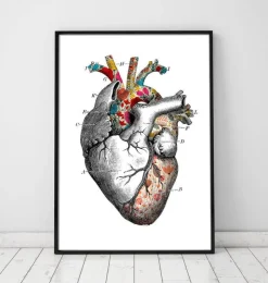 Art coeur motif floral - Blanc-Codex Anatomicus Online