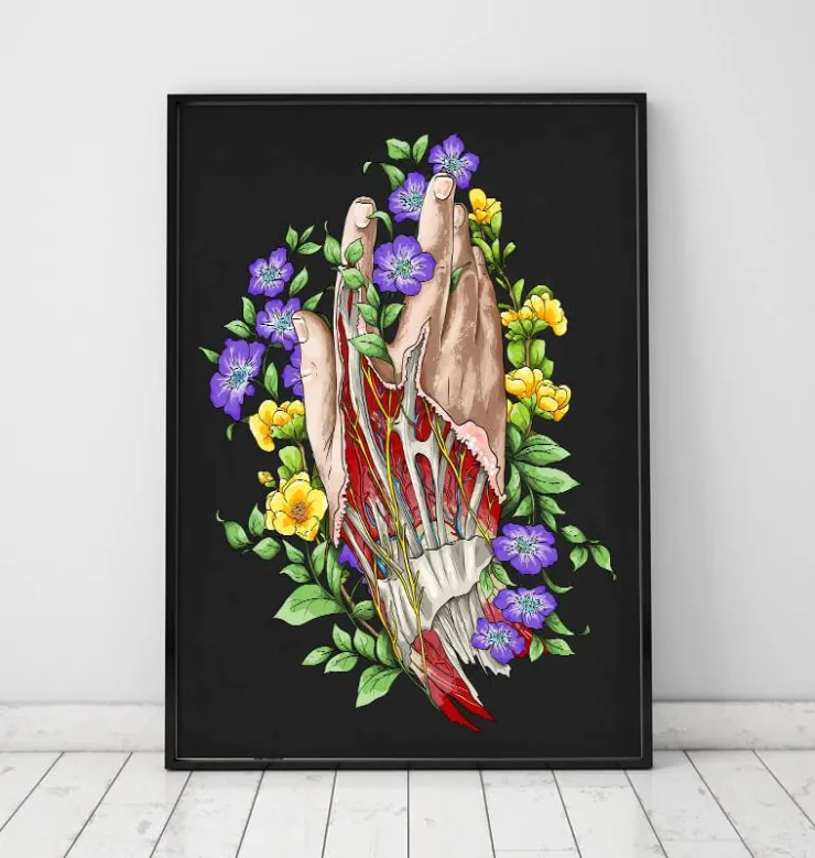 Art d'anatomie de la main - Noir-Codex Anatomicus New