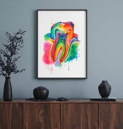 Art d'anatomie dentaire - Aquarelle-Codex Anatomicus