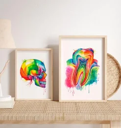 Art d'anatomie dentaire - Aquarelle-Codex Anatomicus