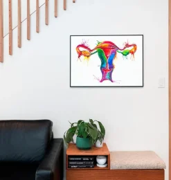 Art de l'anatomie de l'utérus - Aquarelle-Codex Anatomicus Clearance