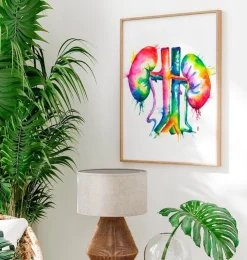 Art de l'anatomie des reins - Aquarelle-Codex Anatomicus Discount