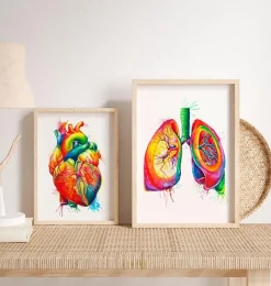 Art des poumons anatomiques - Aquarelle-Codex Anatomicus New