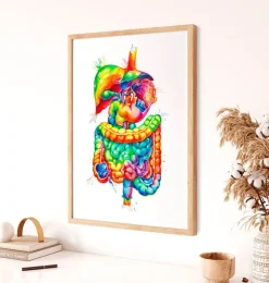 Art du système digestif - Aquarelle-Codex Anatomicus Best