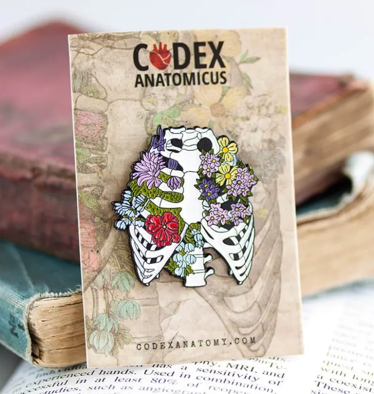 Cage thoracique avec fleurs - Pins-Codex Anatomicus