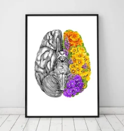 Cerveau avec des fleurs - Blanc-Codex Anatomicus Discount
