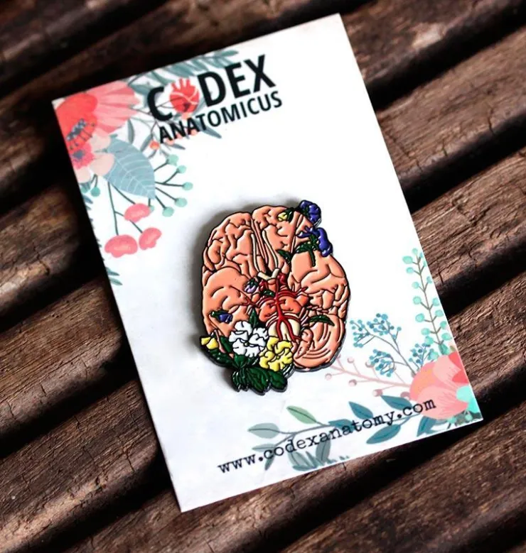 Cerveau avec des fleurs - Pins-Codex Anatomicus Hot