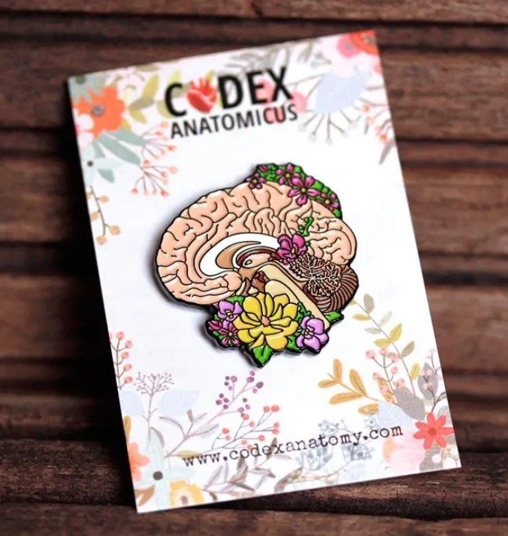 Cerveau avec fleurs II - Pins-Codex Anatomicus Hot