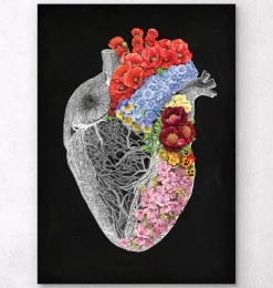 Coeur anatomique avec fleurs-Codex Anatomicus Discount