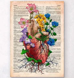 Coeur avec fleurs - Page du dictionnaire-Codex Anatomicus New