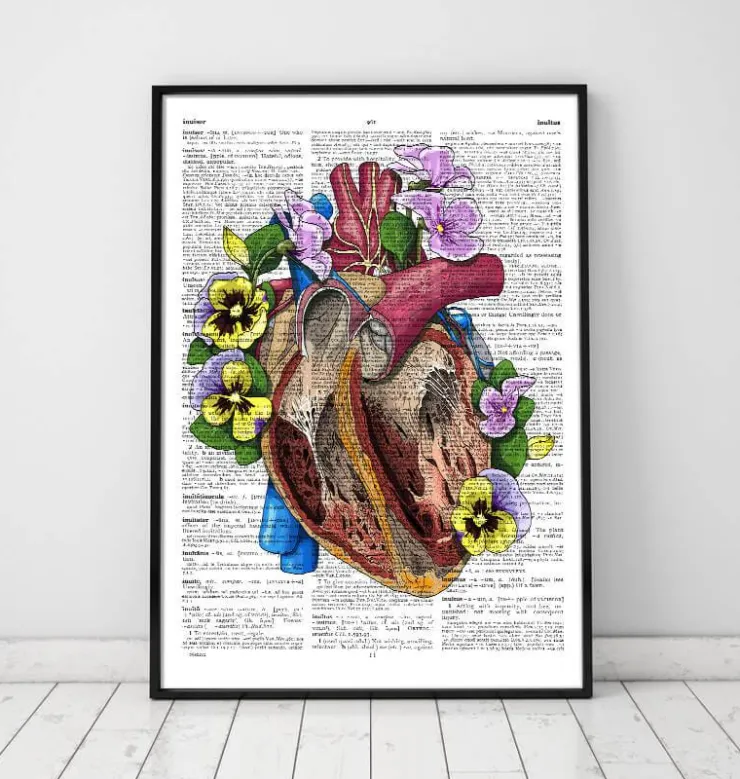 Coeur avec fleurs II - Dictionnaire-Codex Anatomicus Hot