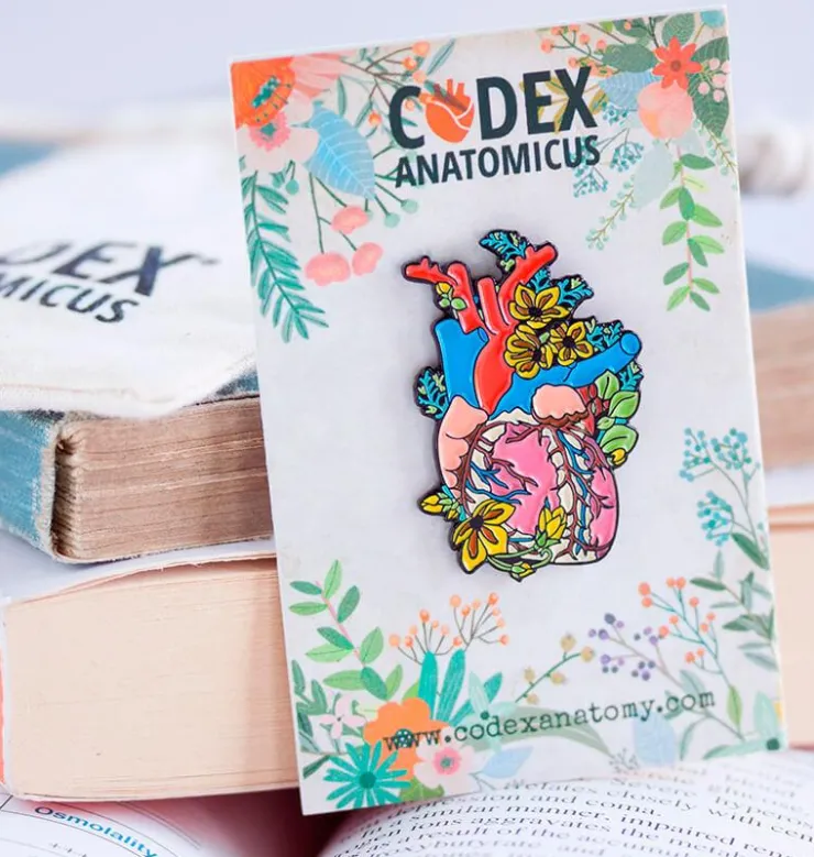 Coeur avec fleurs II - Pins-Codex Anatomicus Hot