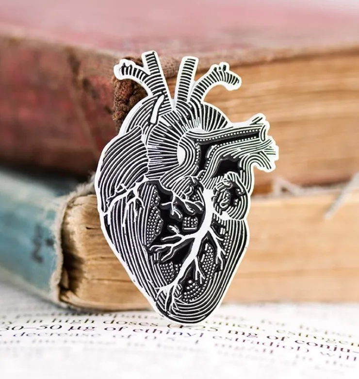 Coeur sur tableau noir - Pins-Codex Anatomicus Clearance