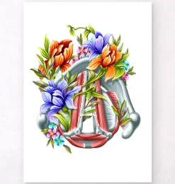 Cordes vocales - Floral - Blanc-Codex Anatomicus New