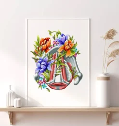 Cordes vocales - Floral - Blanc-Codex Anatomicus New