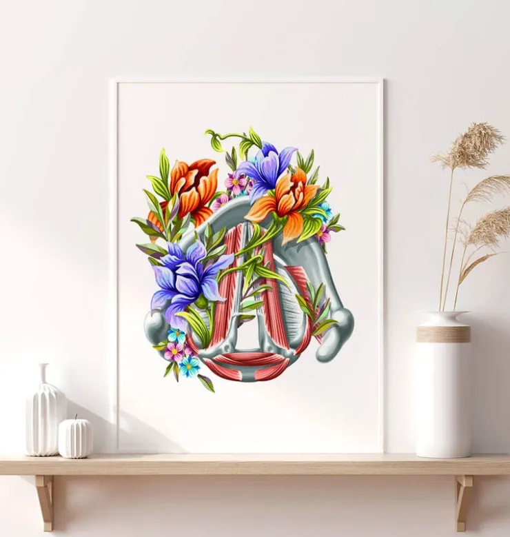 Cordes vocales - Floral - Blanc-Codex Anatomicus New