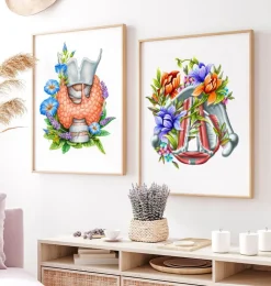 Cordes vocales - Floral - Blanc-Codex Anatomicus New