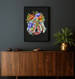 Cordes vocales - Floral - Noir-Codex Anatomicus Outlet